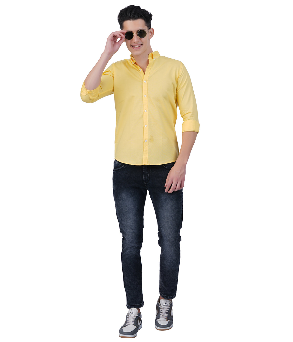 Men's Yellow Shirt - Normal Collar Full Sleeve
