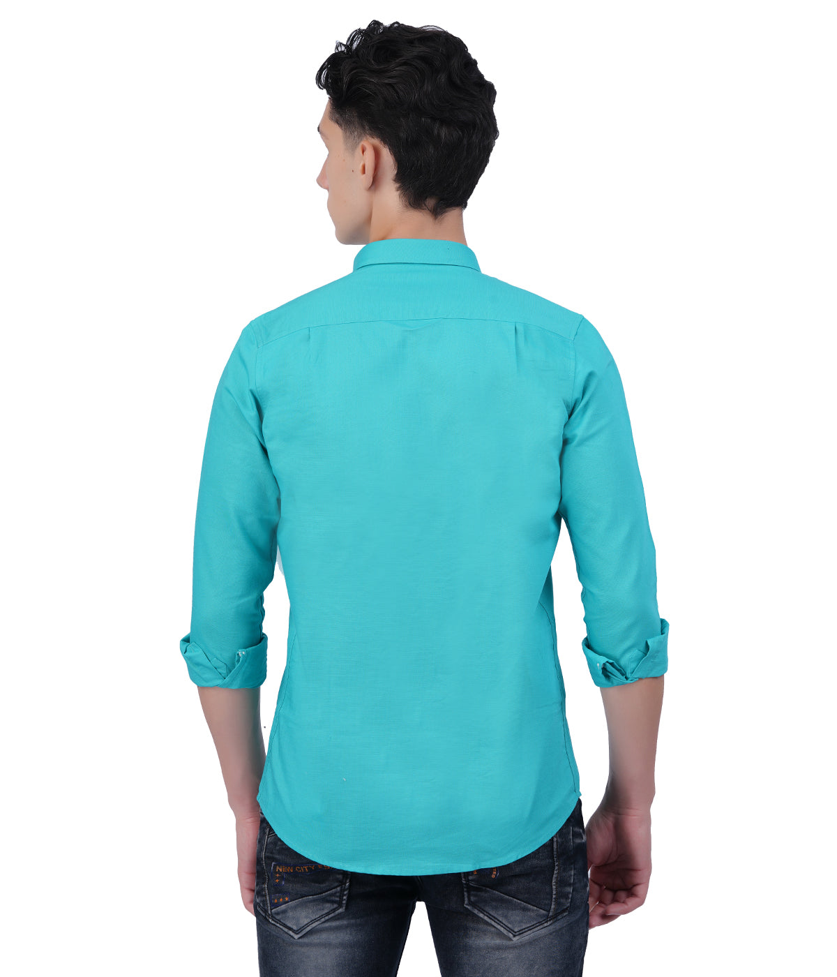 Men's Aqua Blue Shirt Full Sleeve
