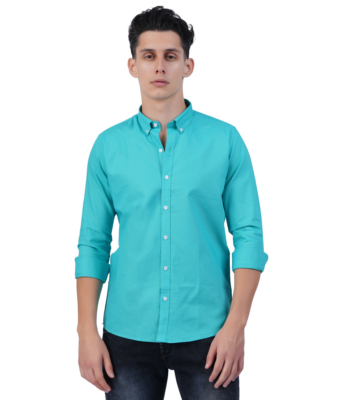 Men's Aqua Blue Shirt Full Sleeve