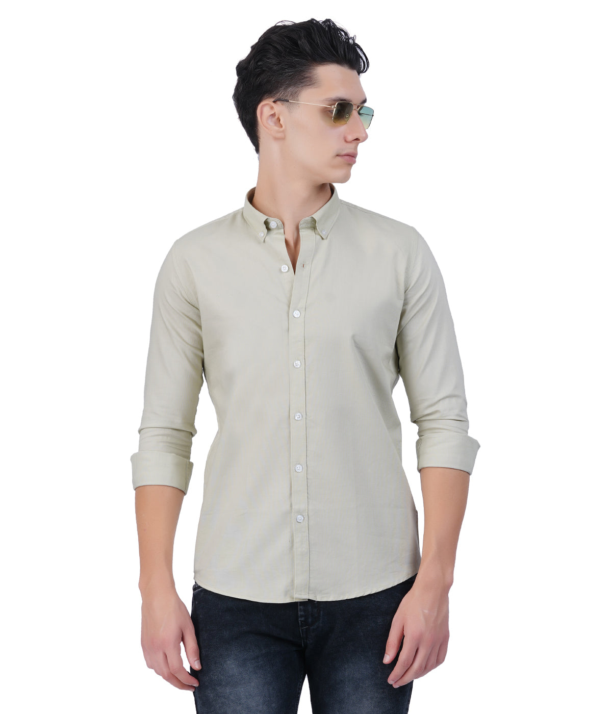 Men's Lightest Beige Shirt Full Sleeve