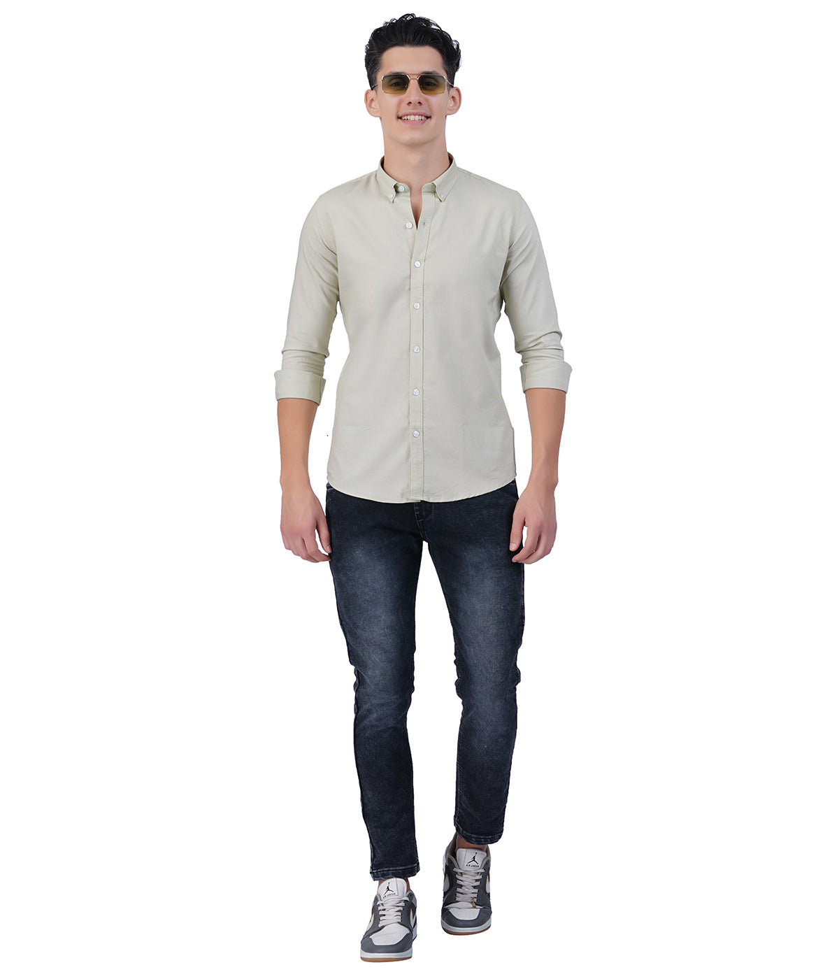 Men's Lightest Beige Shirt Full Sleeve