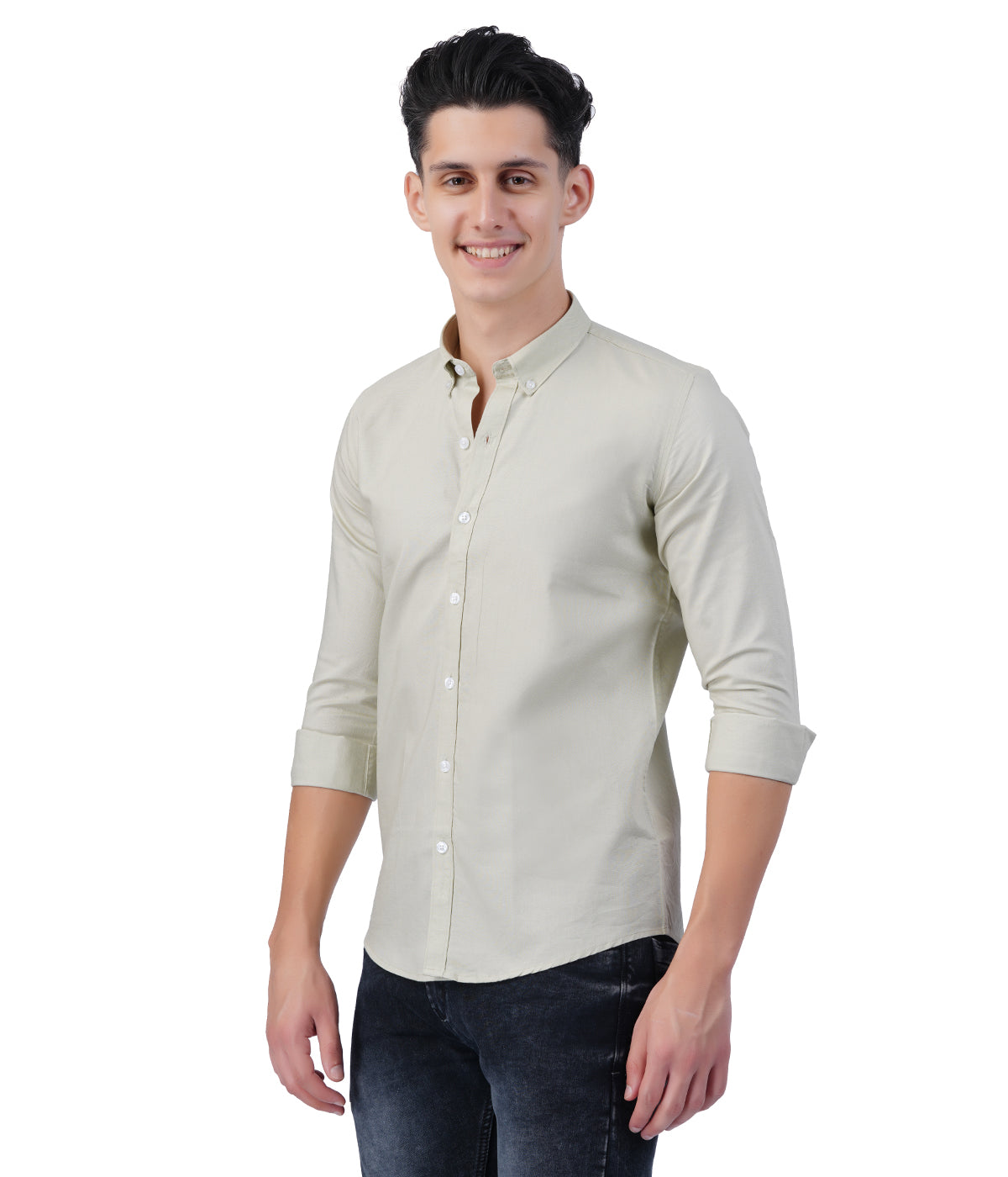 Men's Lightest Beige Shirt Full Sleeve