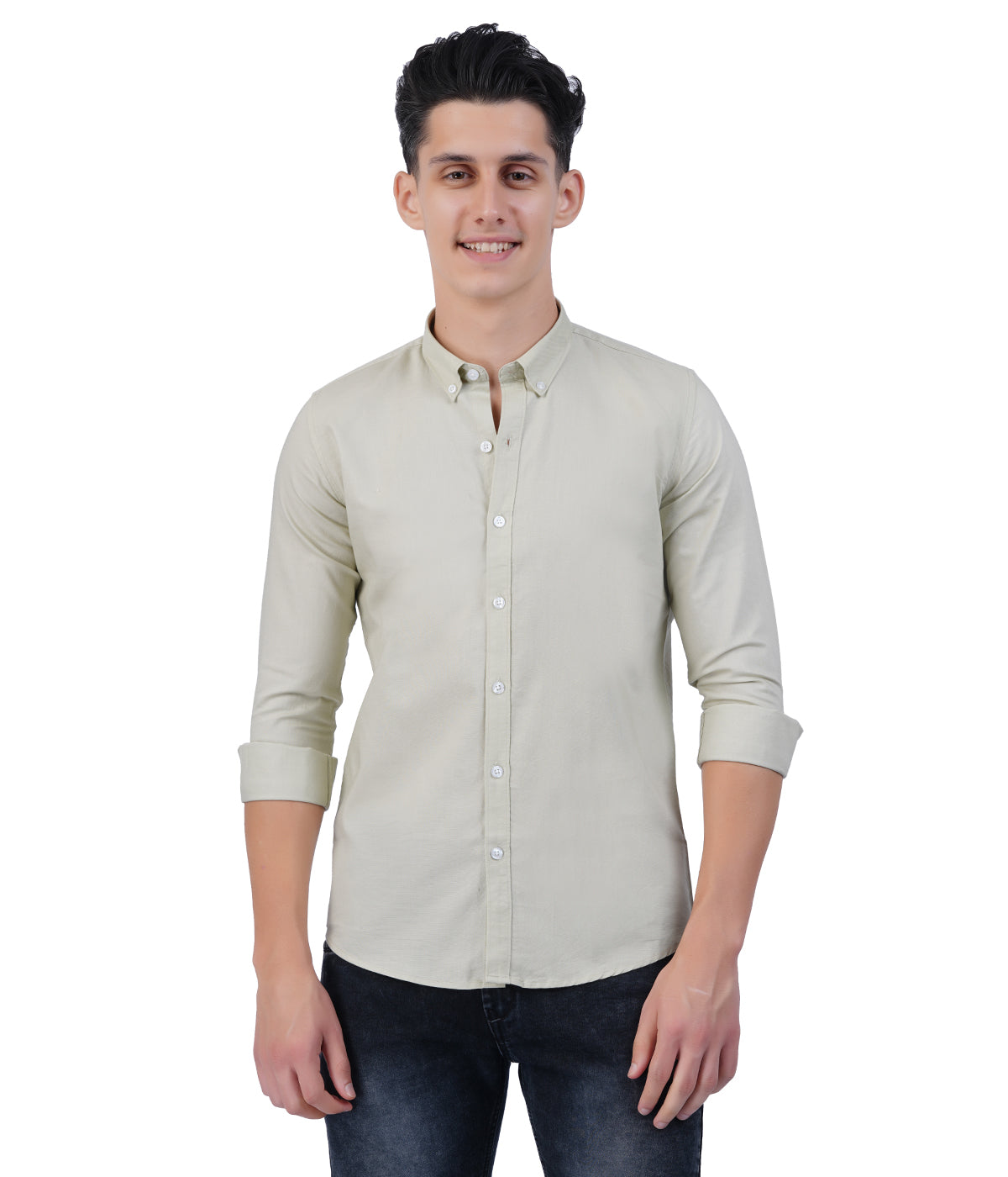 Men's Lightest Beige Shirt Full Sleeve