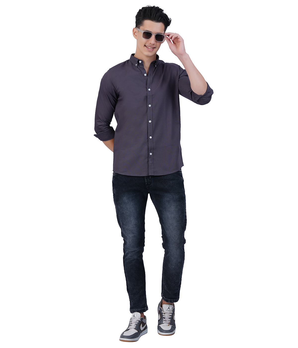 Men's Charcoal Greyish Shirt Full Sleeve