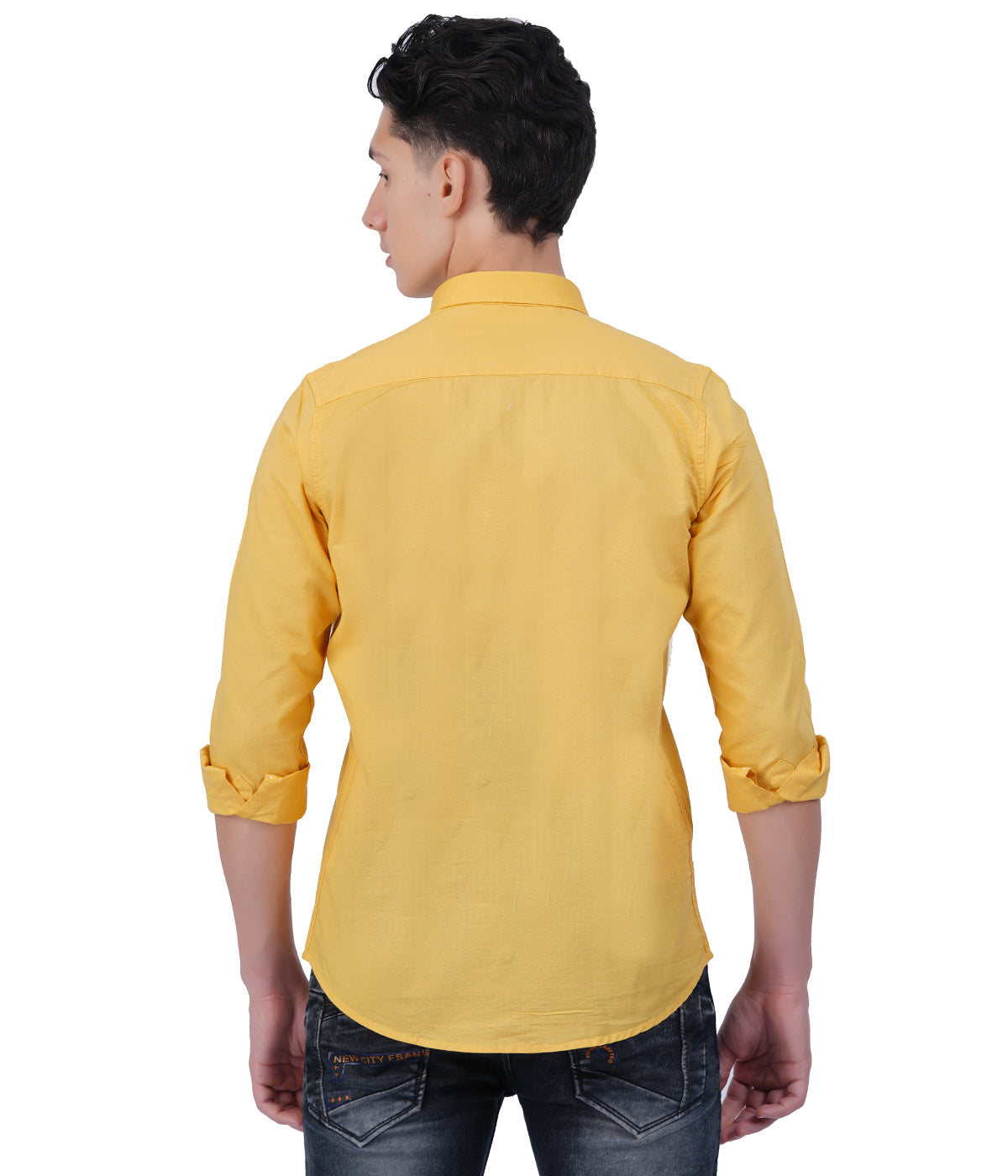 Men's Golden Yellow Shirt Full Sleeve
