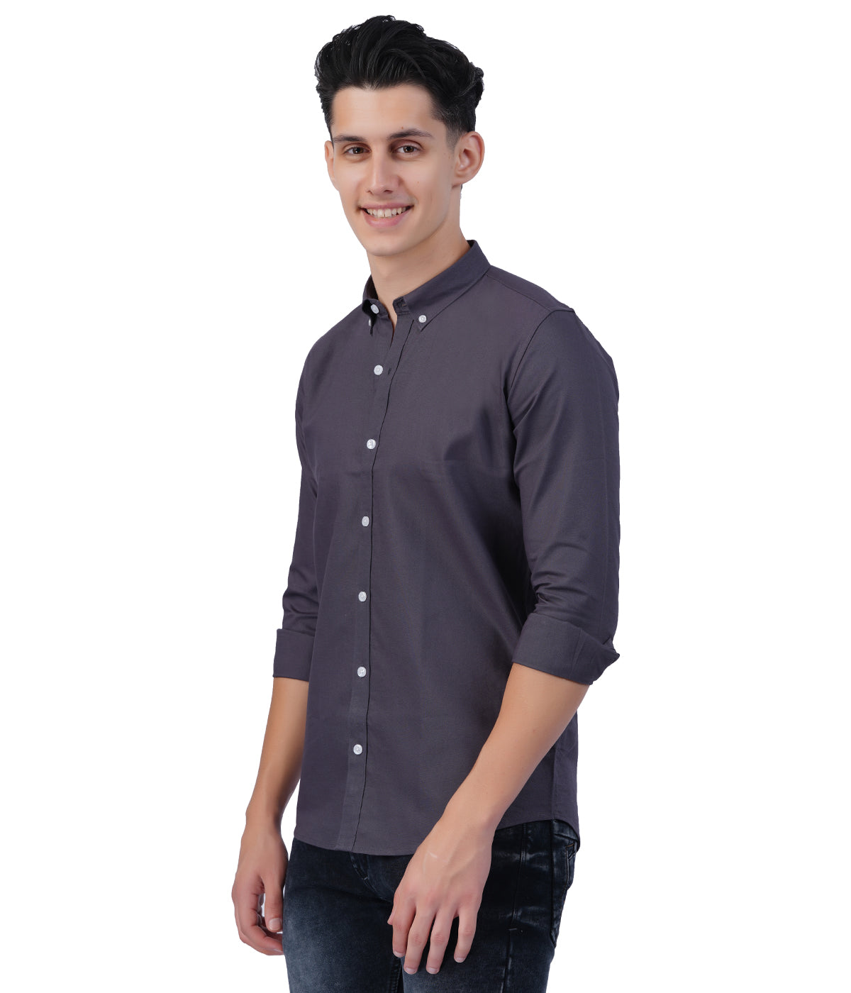 Men's Charcoal Greyish Shirt Full Sleeve