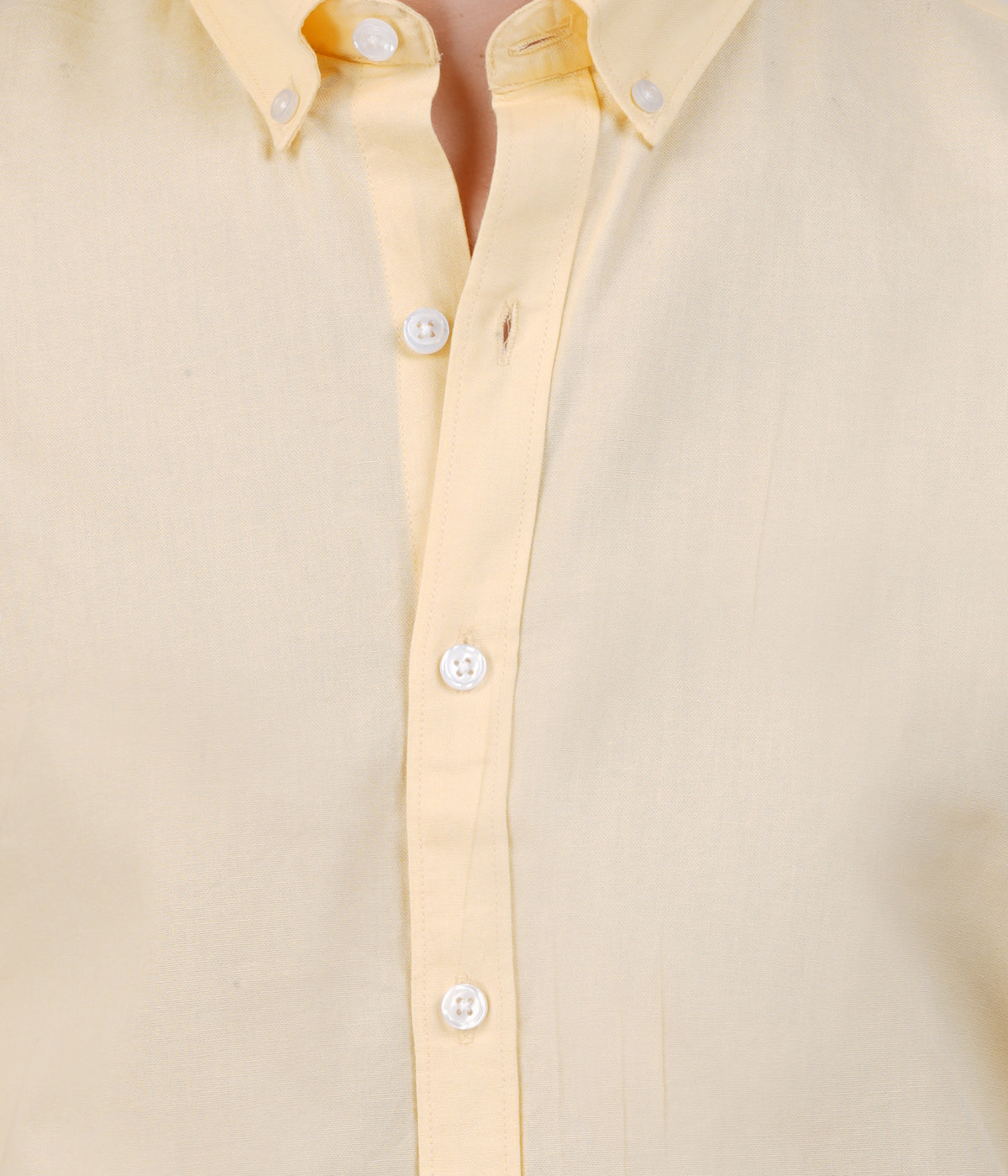 Men's Cream Yellow Shirt Full Sleeve