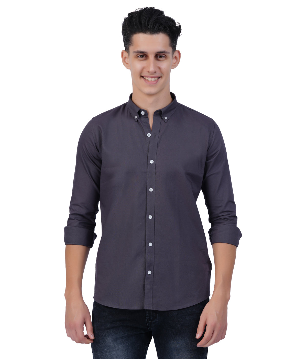 Men's Charcoal Greyish Shirt Full Sleeve