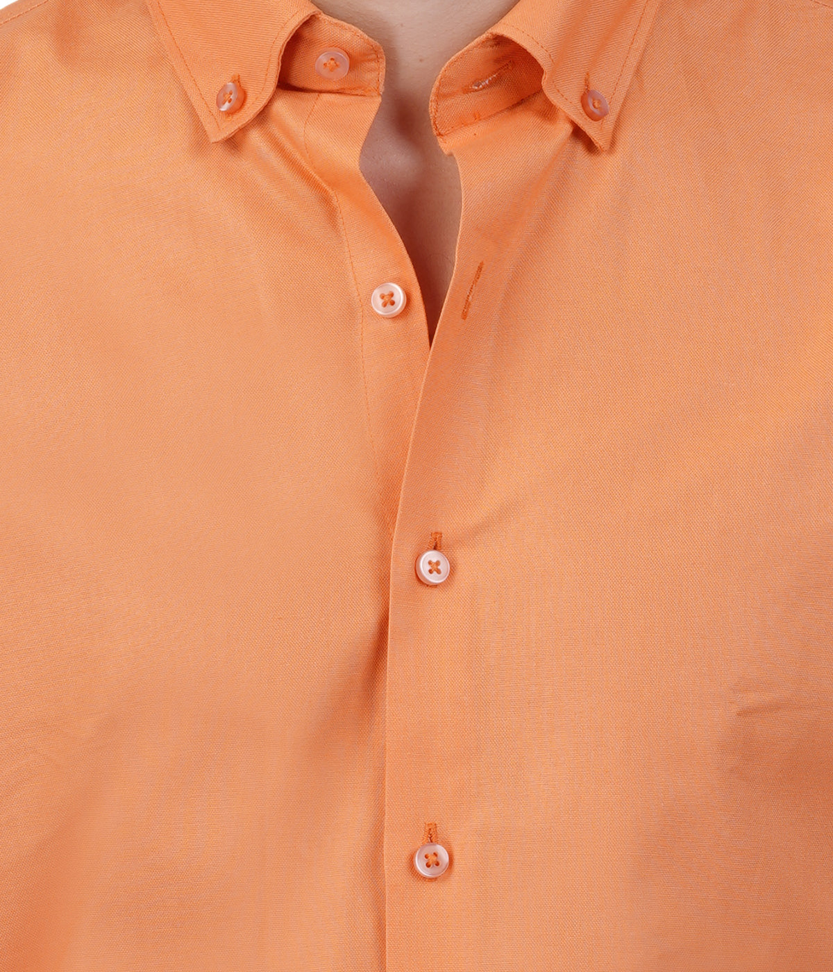 Men's Peach Orange Shirt Full Sleeve