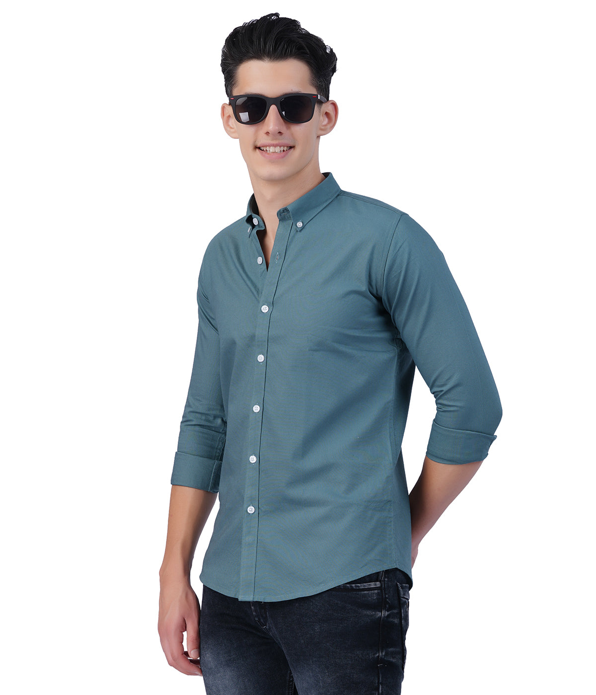 Men's Dusty Teal Shirt Full Sleeve