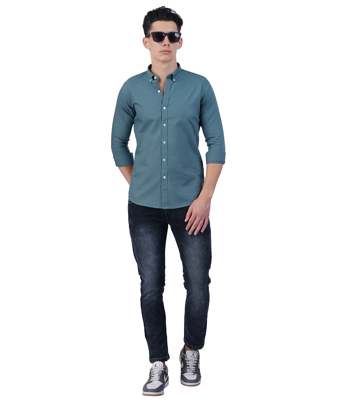 Men's Dusty Teal Shirt Full Sleeve