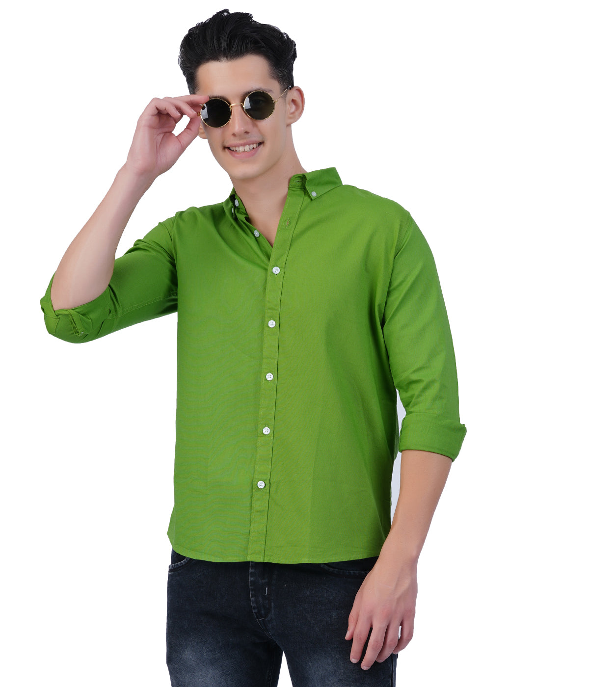 Men's Green Shirt Full Sleeve
