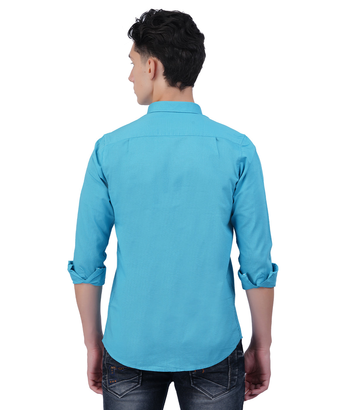 Men's Turquoise Blue Shirt Full Sleeve