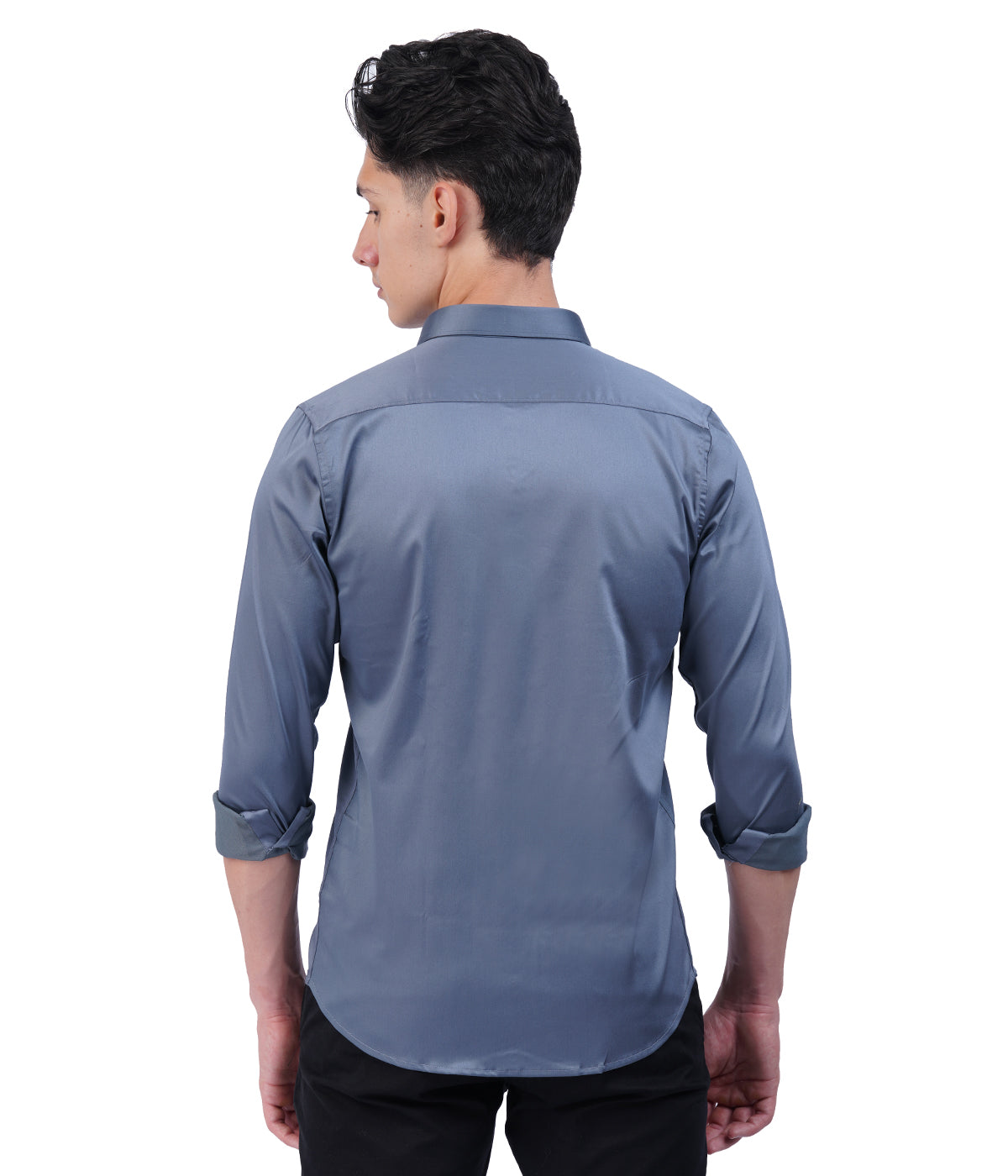 Men's Slate Blue Shirt with Full Sleeves
