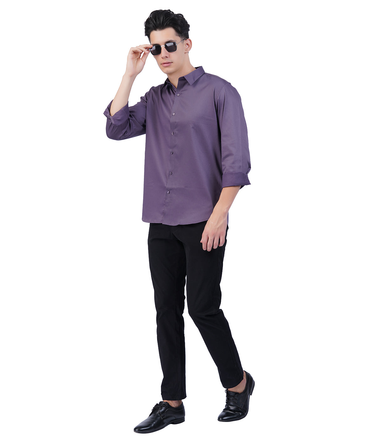 Men's Purple Shirt with Full Sleeves