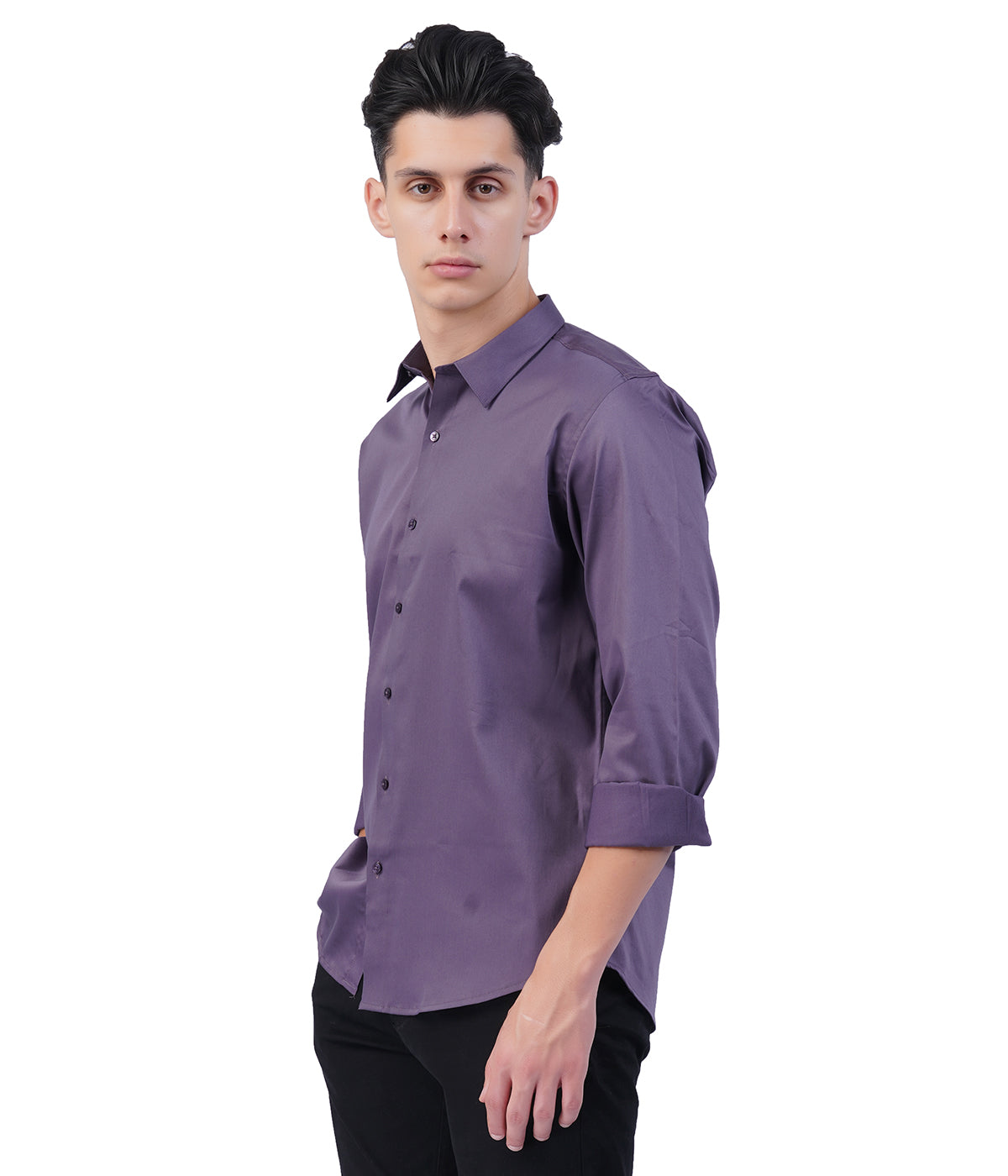 Men's Purple Shirt with Full Sleeves