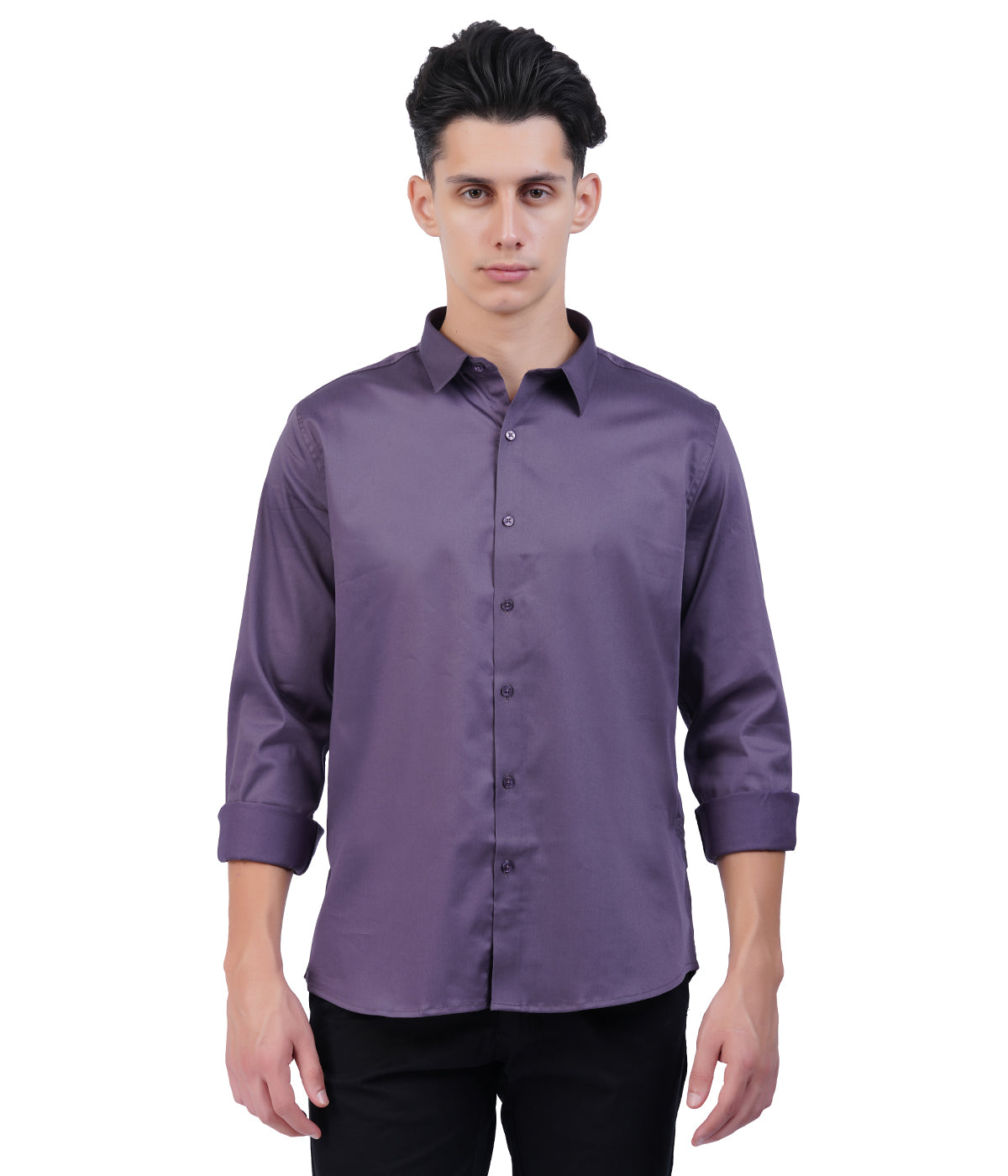 Men's Purple Shirt with Full Sleeves