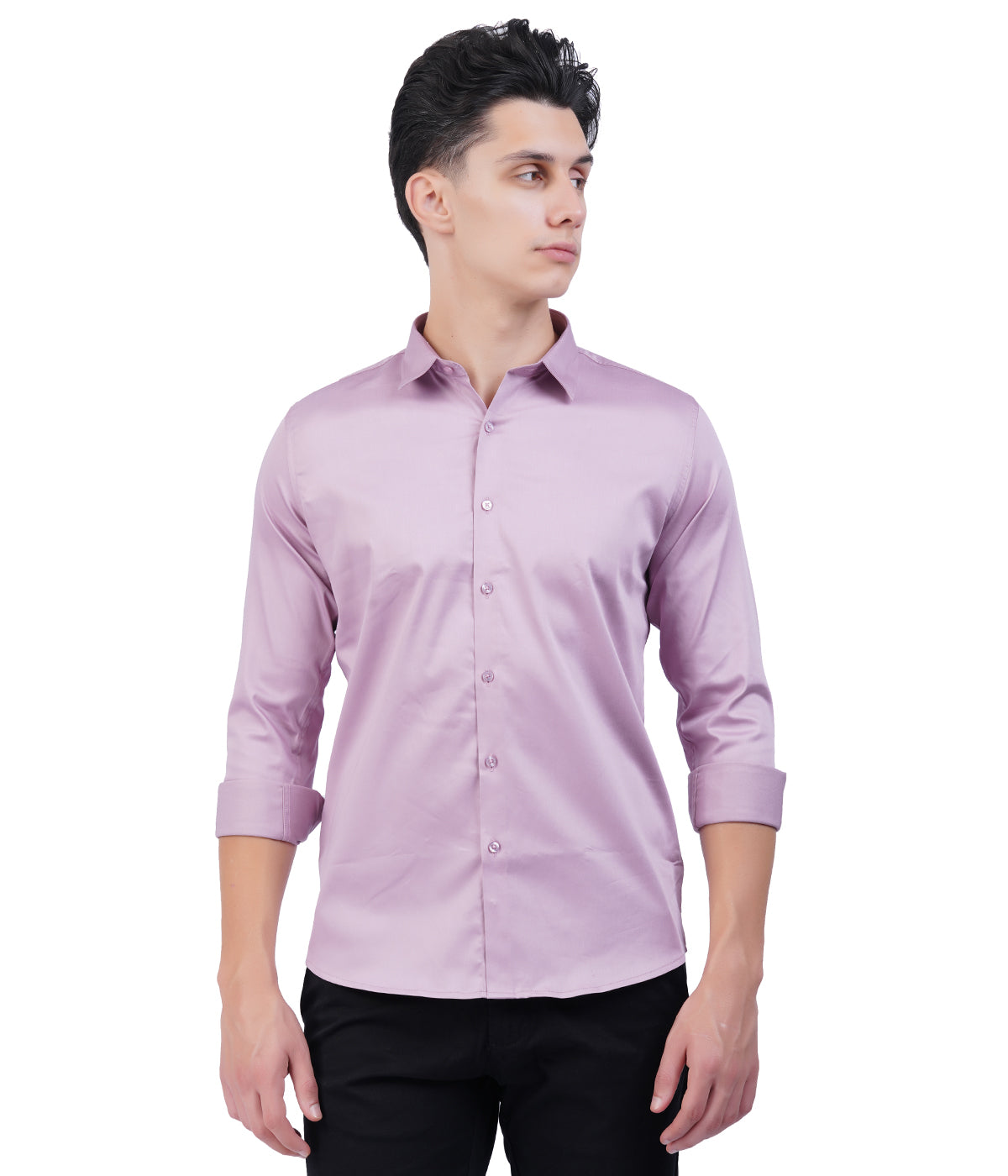 Men's Light Lavender Shirt with Full Sleeves