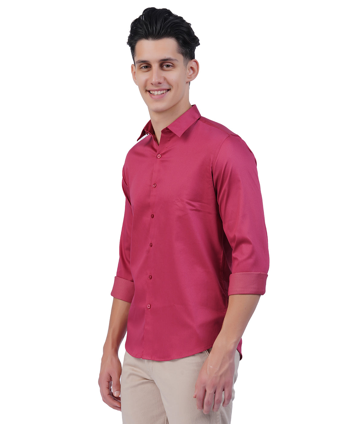 Men's Pink Shirt with Full Sleeves