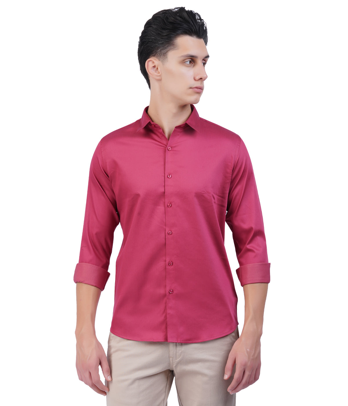Men's Pink Shirt with Full Sleeves