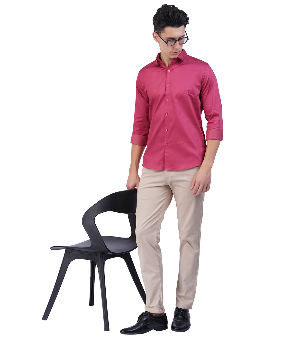 Men's Pink Shirt with Full Sleeves