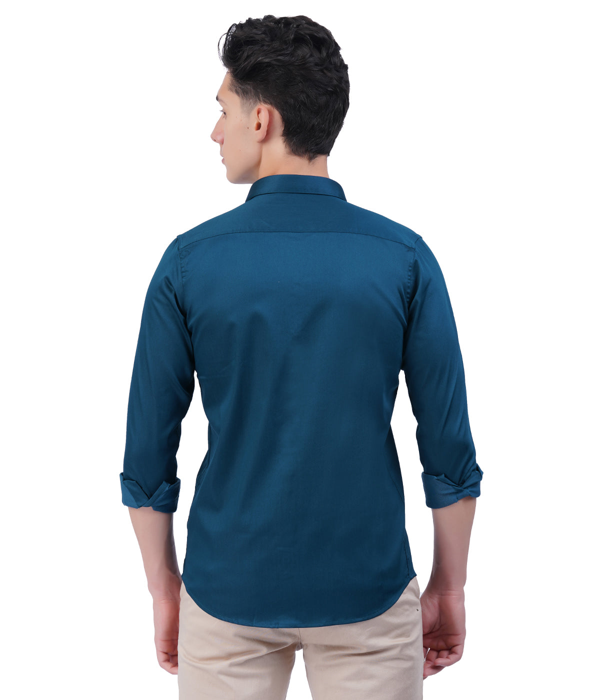 Men's Teal Blue Shirt with Full Sleeves