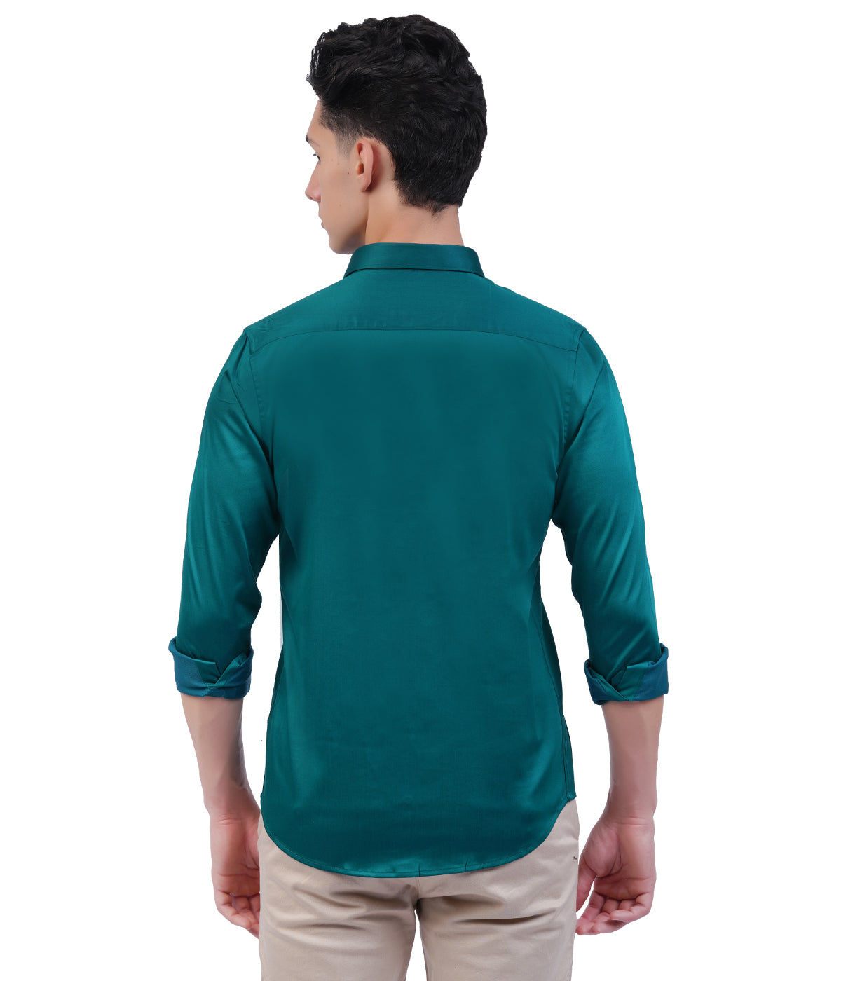 Men's Teal Shirt with Full Sleeves