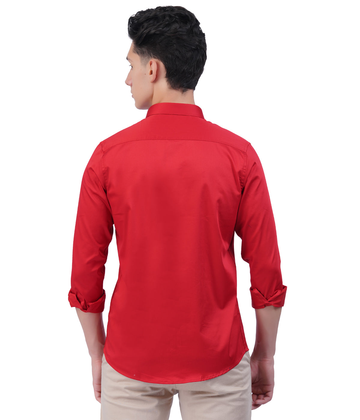 Men's Red Shirt with Full Sleeves