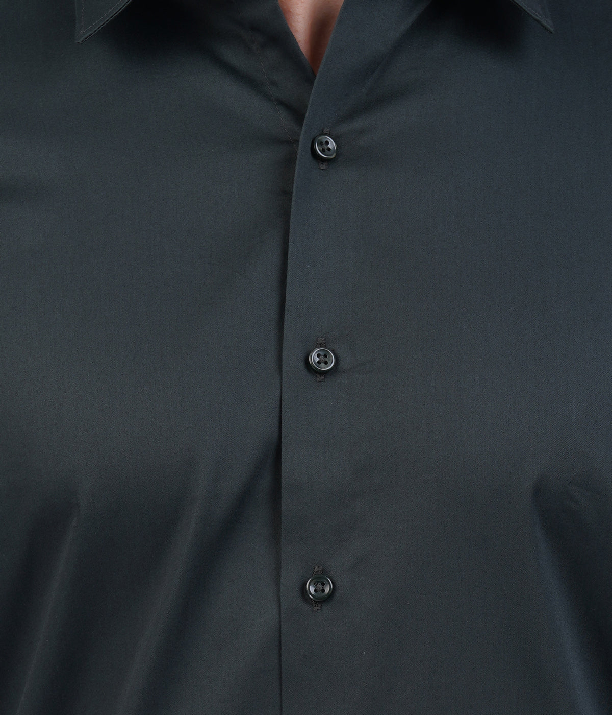 Men's Dark Green Button-Down Shirt with Full Sleeves