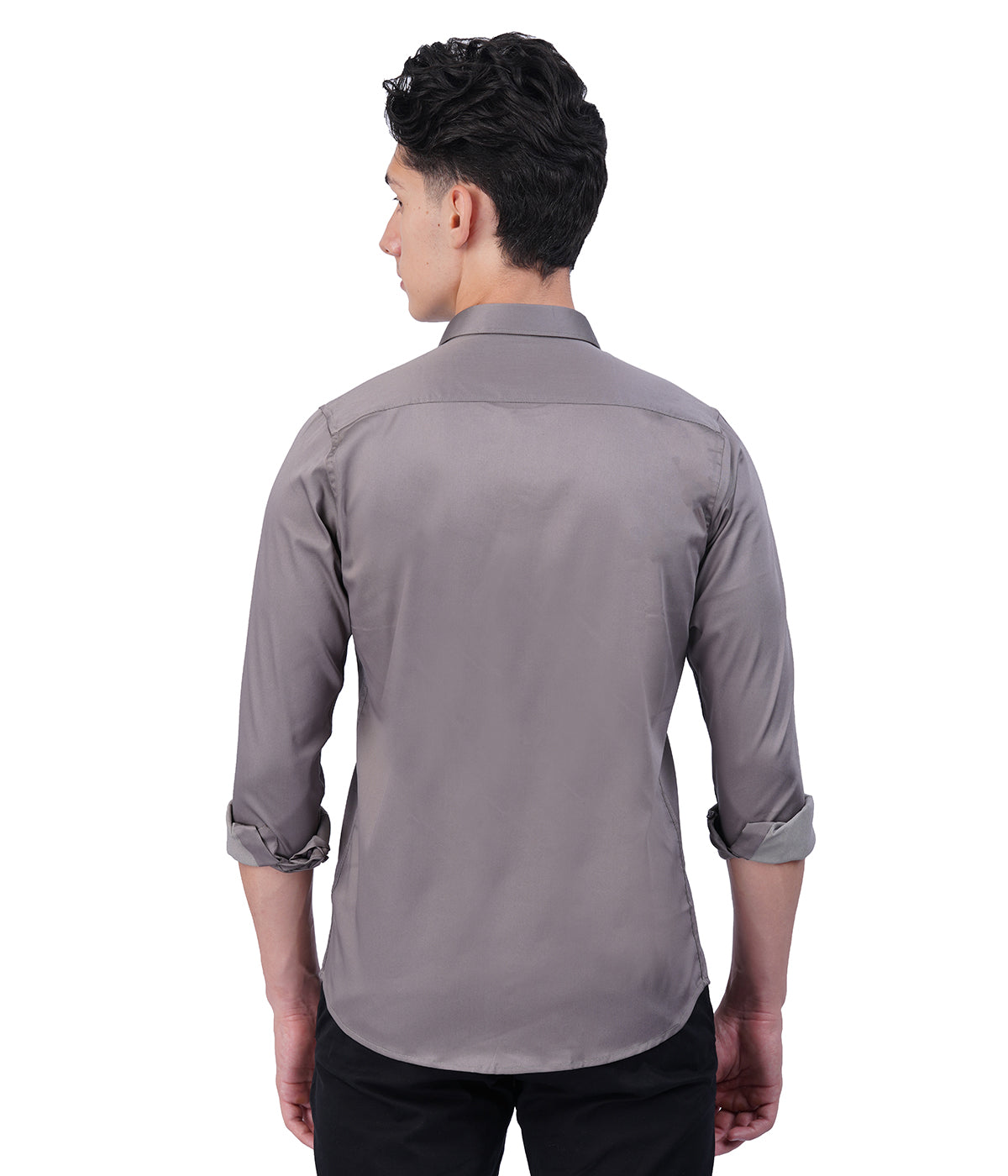 Men's Grey Shirt with Full Sleeves