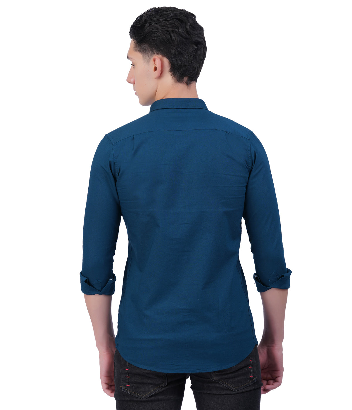 Men's Teal Blue Shirt – Full Sleeve Casual Shirt