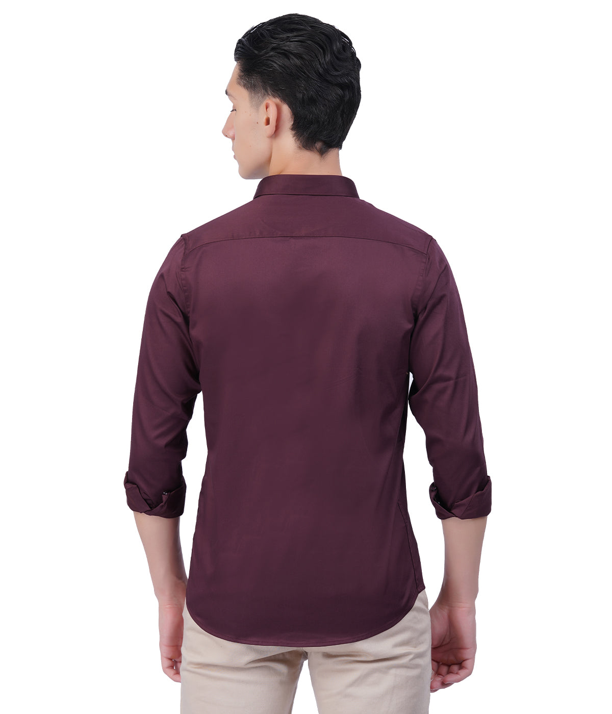 Men's Maroon Shirt – Full Sleeve Casual Shirt
