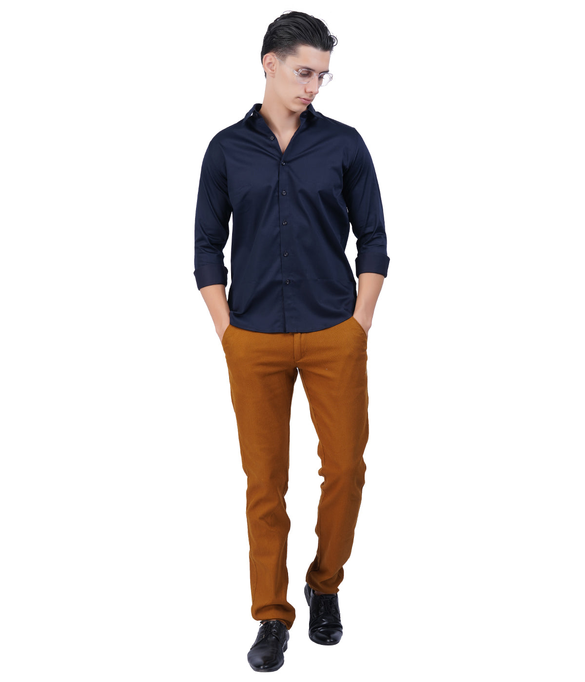 Men's Navy Blue Shirt – Full Sleeve Casual Shirt