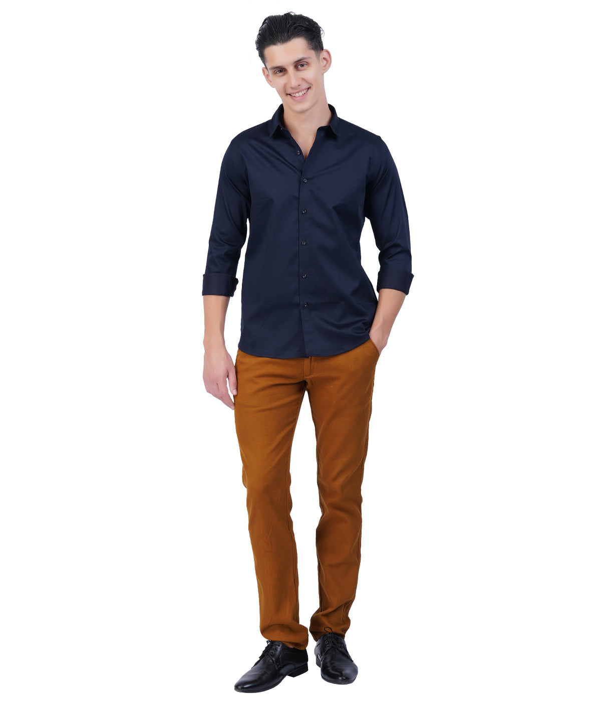 Men's Navy Blue Shirt – Full Sleeve Casual Shirt