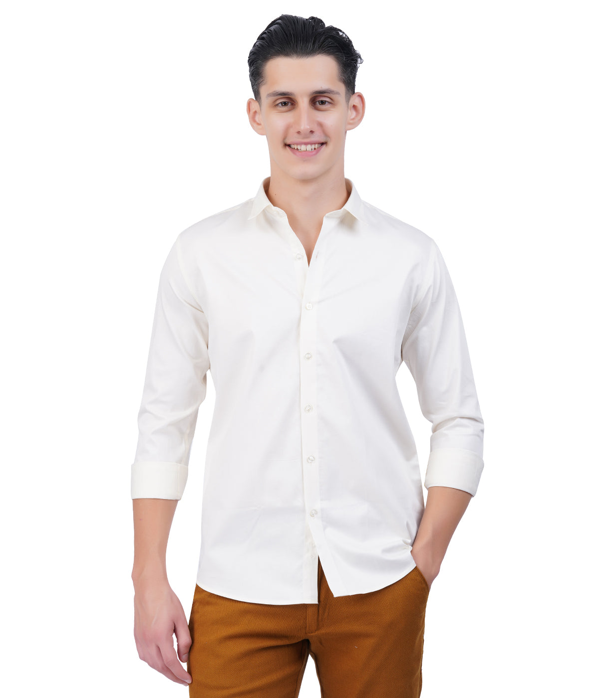 Men's White Formal Shirt – Full Sleeve Casual Shirt