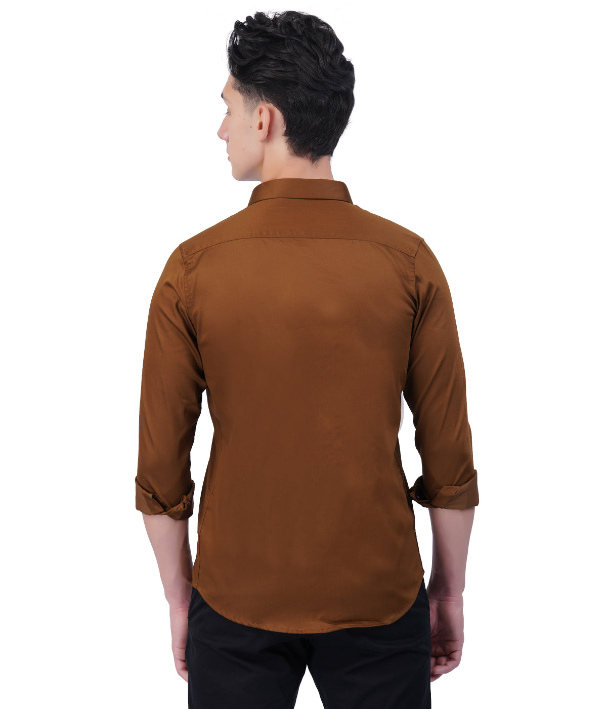Men's Brown Shirt with Full Sleeves