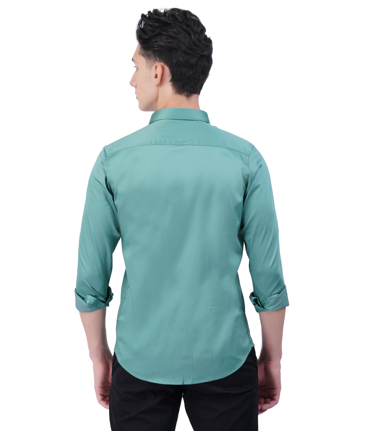 Men's Teal Green Shirt with Full Sleeves