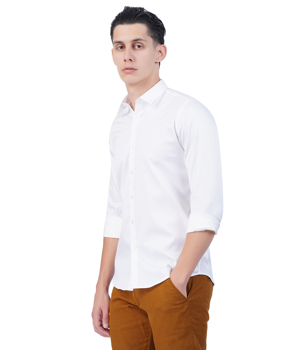 Men's White Formal Shirt – Full Sleeves