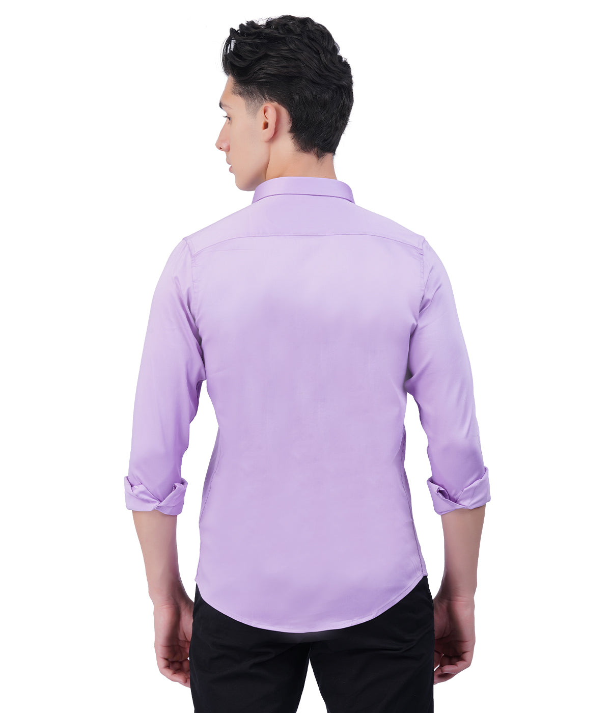 Men's Medium Lavender Shirt with Full Sleeves