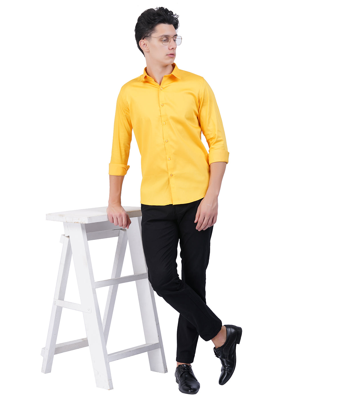 Men's Yellow Shirt with Full Sleeves