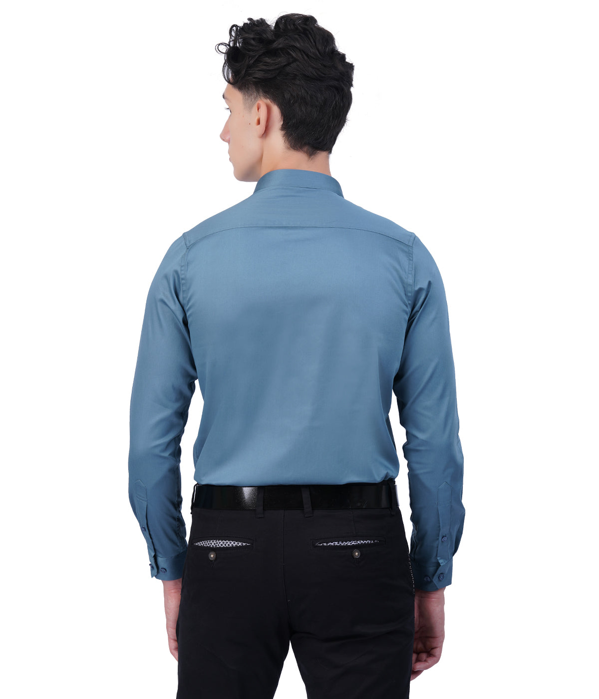 Men's Steel Blue Formal Shirt