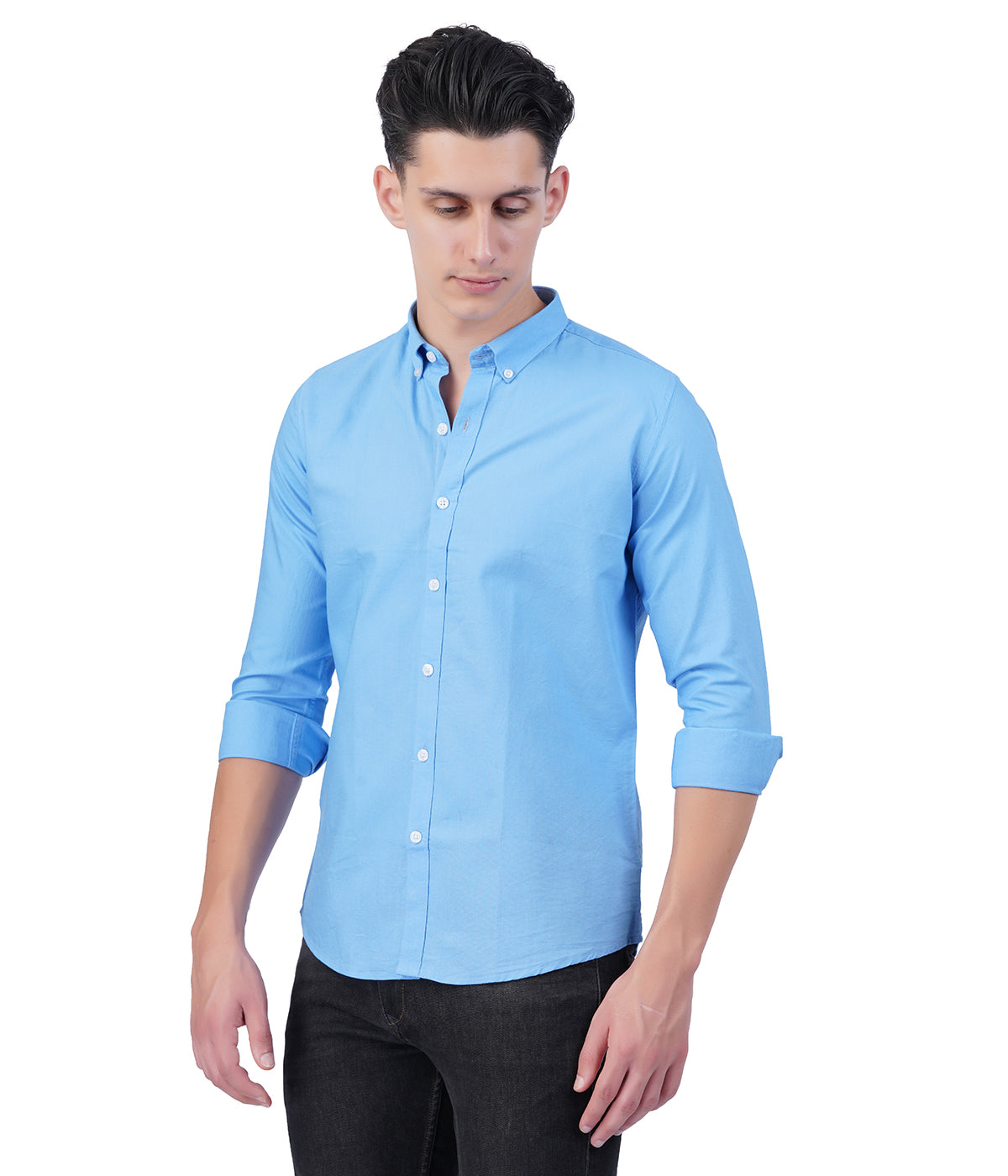Men's Sky Blue Shirt – Full Sleeve Casual Shirt