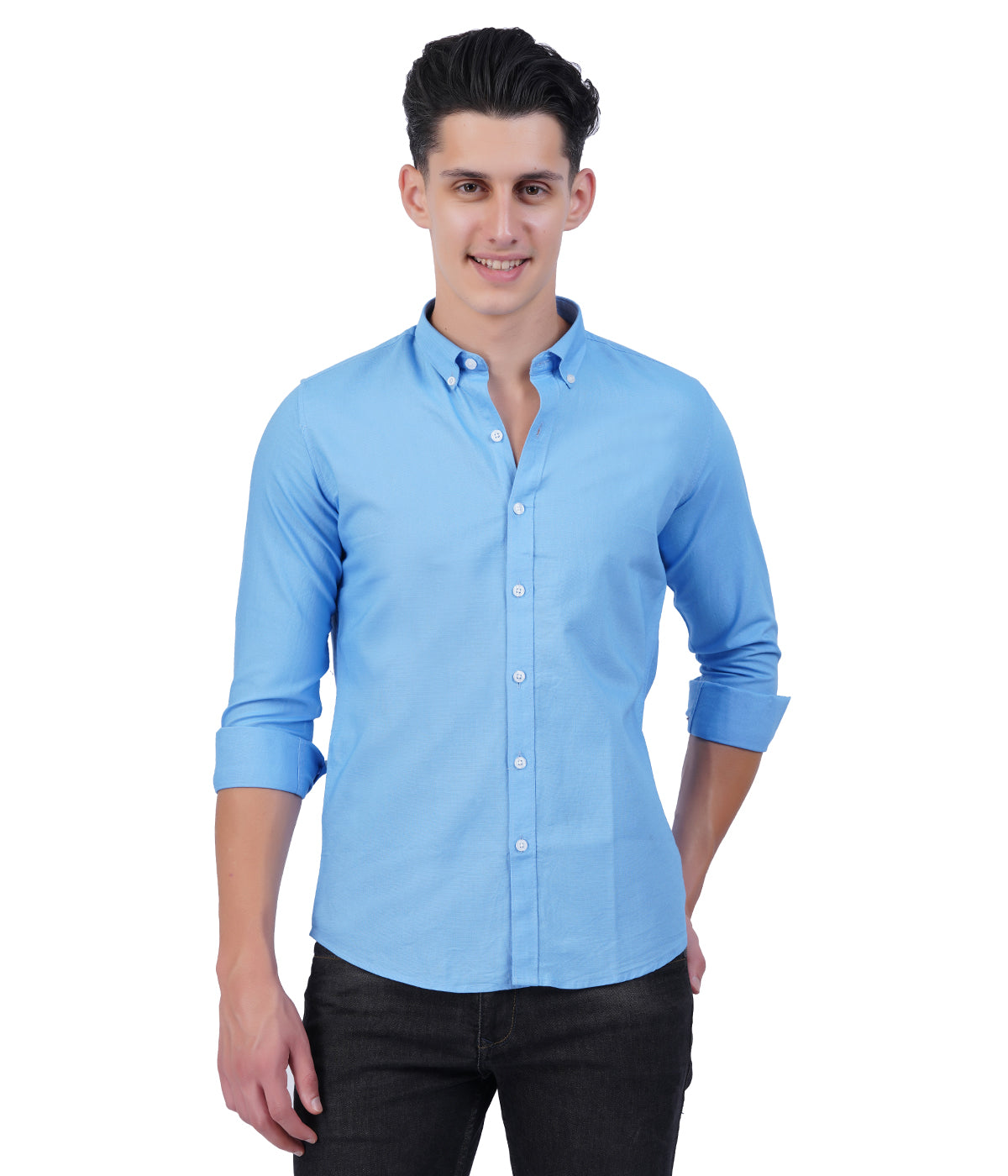 Men's Sky Blue Shirt – Full Sleeve Casual Shirt
