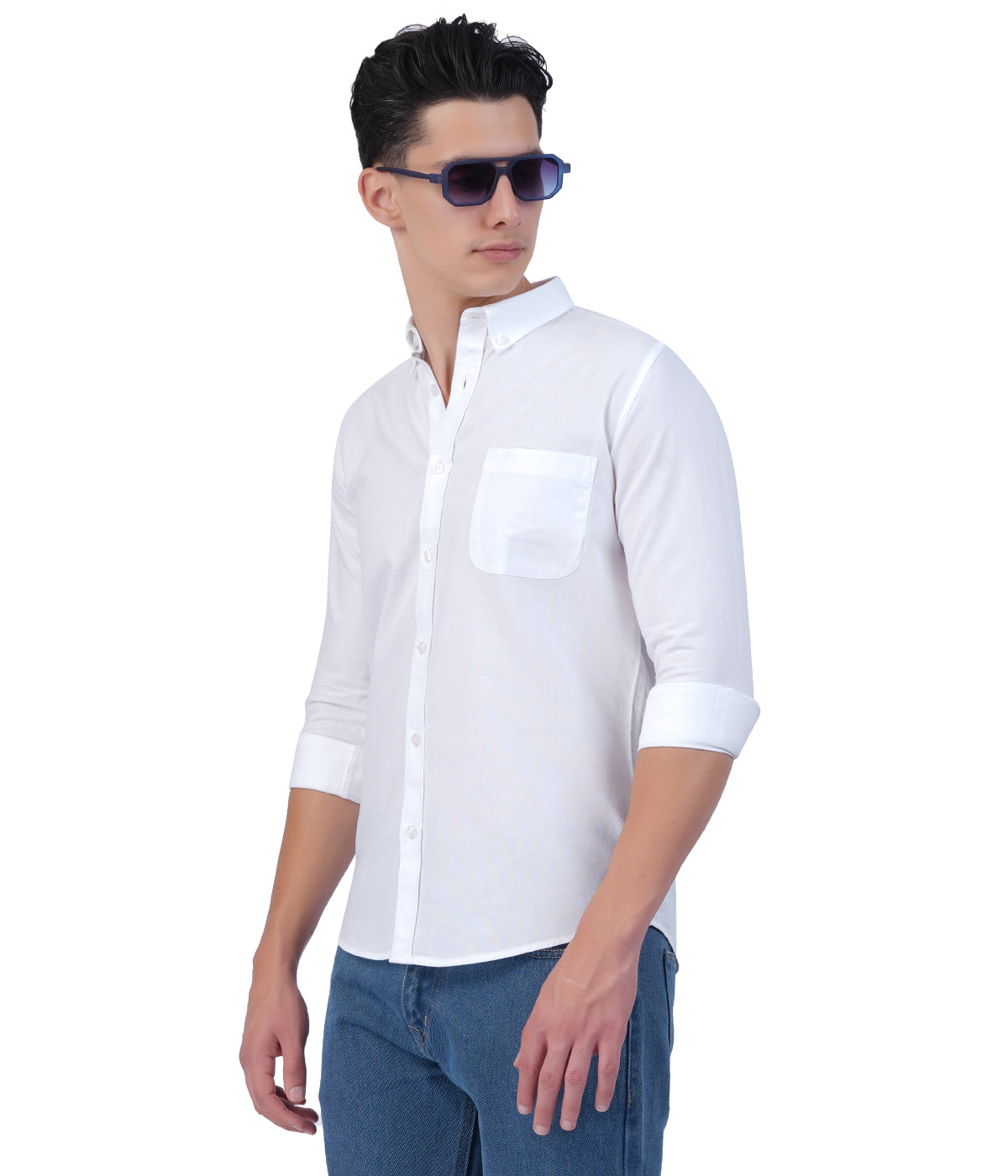 Men's Cloud White Full Sleeve Shirt