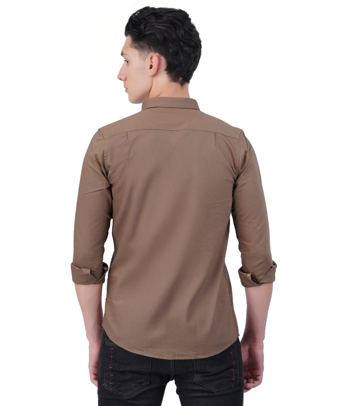 Men's Mocha Brown Shirt – Full Sleeve Casual Shirt