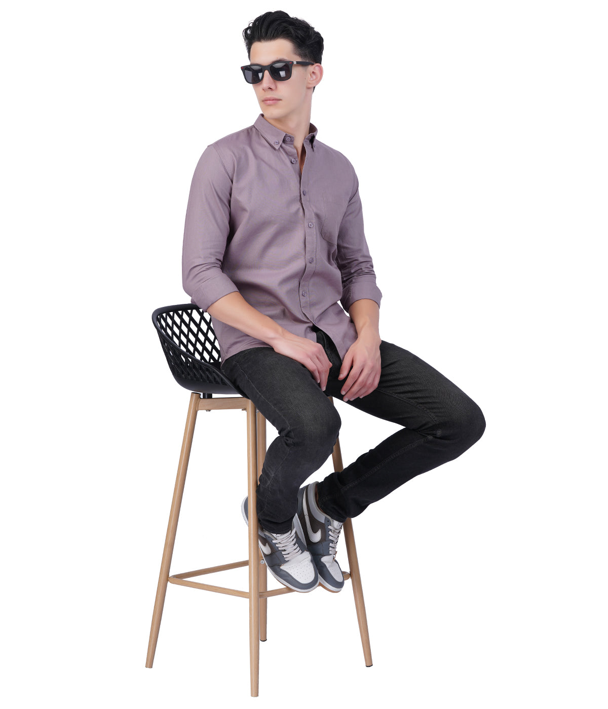 Men's Dusty Mauve Shirt – Full Sleeve Casual Shirt