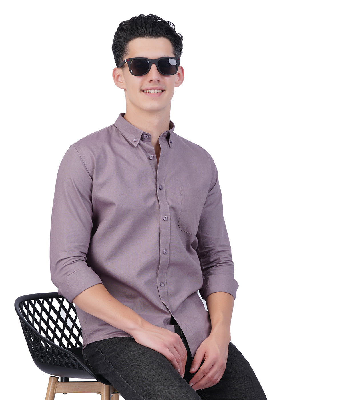 Men's Dusty Mauve Shirt – Full Sleeve Casual Shirt