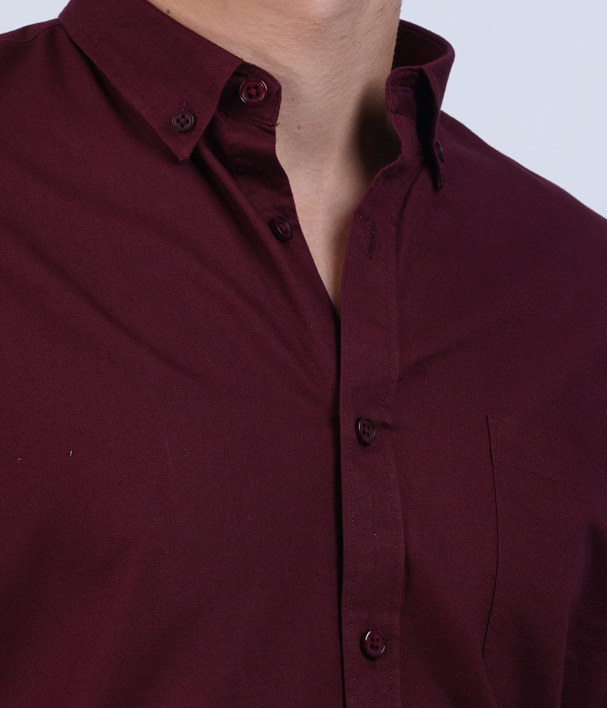 Men's Deep Maroon Full Sleeve Shirt