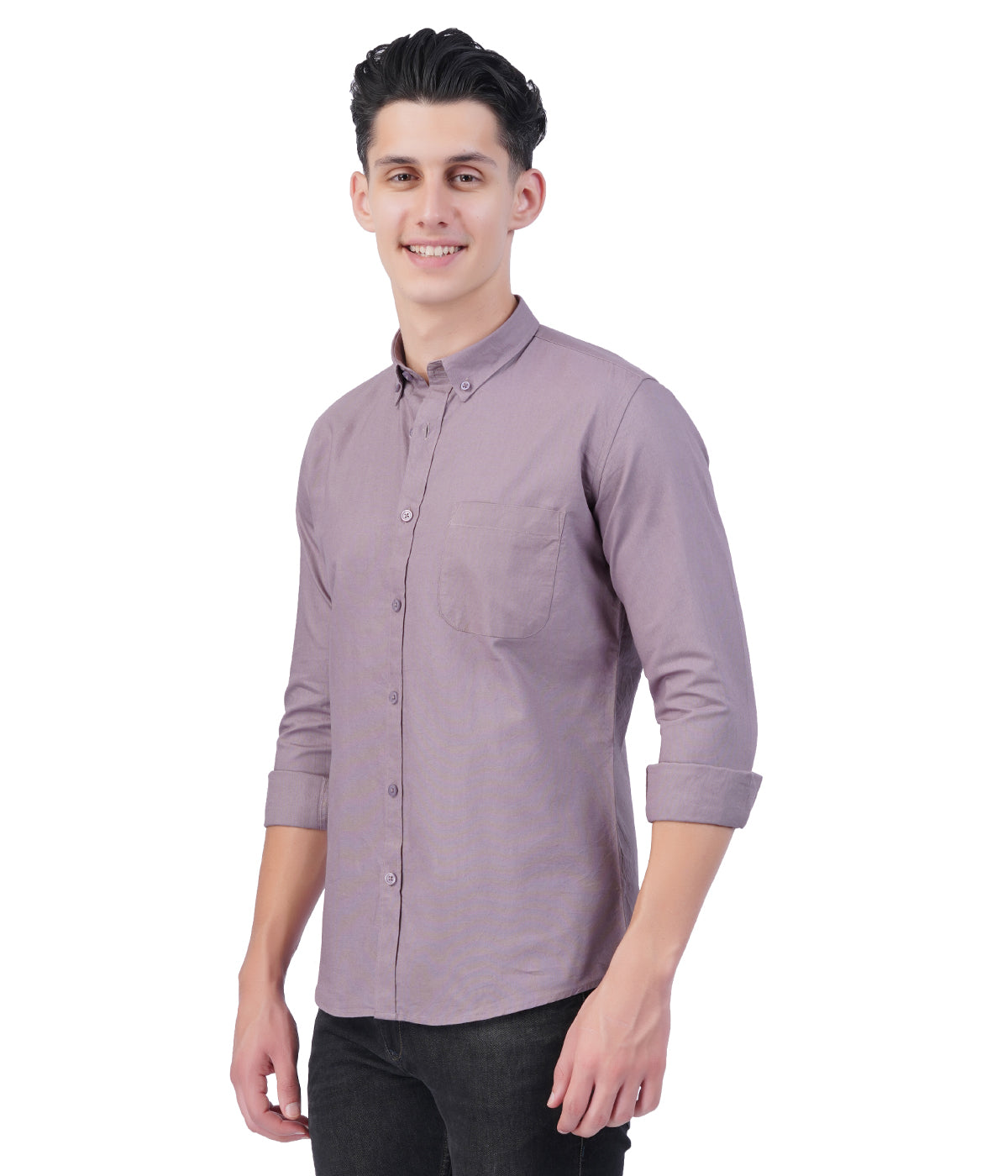 Men's Dusty Mauve Shirt – Full Sleeve Casual Shirt