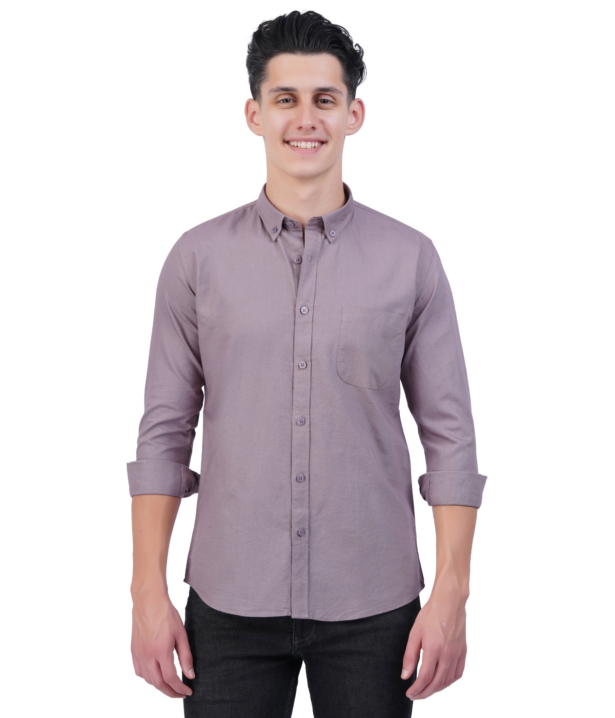 Men's Dusty Mauve Shirt – Full Sleeve Casual Shirt